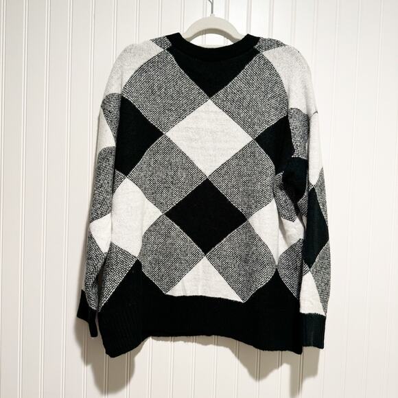 Lane Bryant Black White Plaid Cardigan Sweater NEW 14/16 - Picture 7 of 7